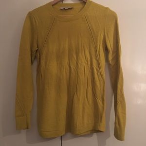 Loft Crew Neck Yellow Sweater
